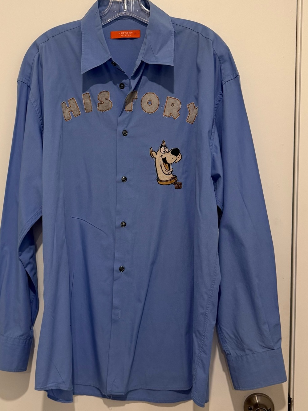 Vintage History Iceberg Scooby Doo Button Up Shirt Made in Italy Gilmar Rare XL
